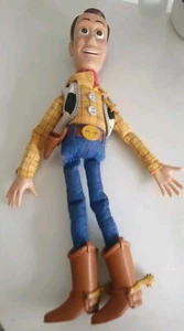 Disney TOY STORY Woody Pull String 14" Doll Hasbro 2002 6x Talk Phrases With Hat - Picture 1 of 13
