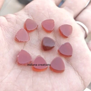 Onice rossa lotto trilioni 5 pezzi entrambi i lati fondo piatto 10mm -20mm pietra preziosa onice naturale - Foto 1 di 6