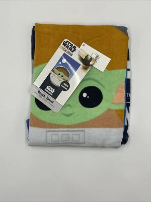 "Toalla de playa Star Wars: The Mandalorian verde/azul 28"" x 58"" nueva #704" Foto 1 de 4