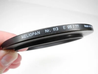 Heliopan Nr. 113 E 95 / 77 77mm To 95mm Camera Lens Step Up Ring Made In Germany - Image 1 of 4