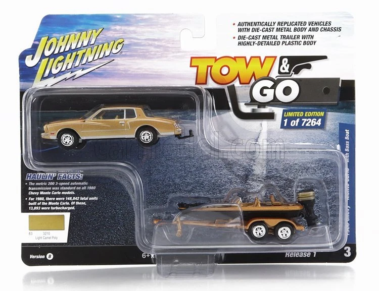 1/64 JOHNNY LIGHTNING - CHEVROLET - MONTE CARLO 1980 WITH JLSP317B-JLBT017/24 - Immagine 1 di 1
