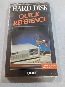 Hard Disk Quick Reference Manual  DOS 3X /DOS 4 Sealed ONS BY QUE  - Picture 1 of 3