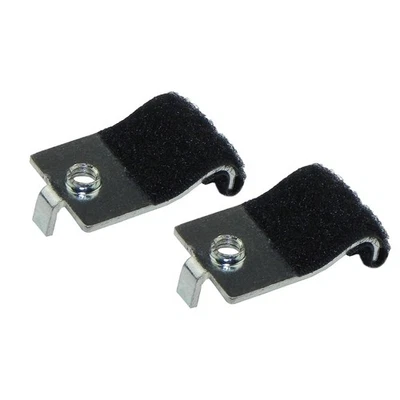 Front Door Glass Window Fuz Covered Metal Guide Rub Plates 1968-72 GM A-body 2pc - Image 1 of 4