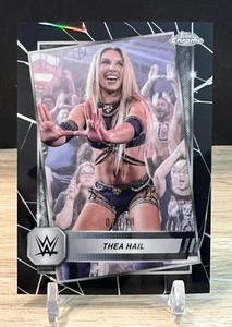 2025 Topps Chrome WWE #81 Thea Hail Black Refactor 7/10 NXT - Picture 1 of 2