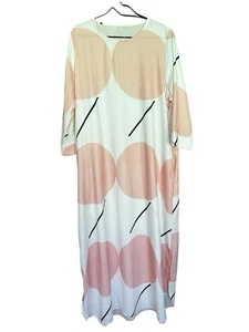 Pink and White Geometric Maxi Dress - Picture 1 of 6