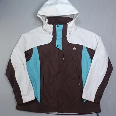 De colección Nike ACG 3-1 Chaqueta Shell SOLO Mujer XL Blanco Marrón Snowboard Esquí Y2K Foto 1 de 4