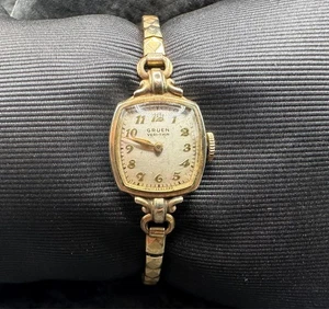 Gruen Veri-Thin Vintage Deco Ladies Swiss Mechanical Wrist Watch RUNS - Picture 1 of 4