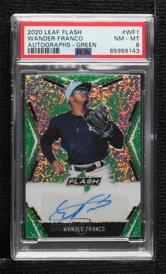 2020 Leaf Flash Green /25 Wander Franco #BA-WF1 PSA 8 Auto - Image 1 of 2