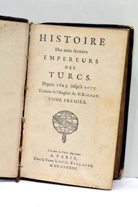  Histoire de l'Empire Turc Rare exemplaire des trois tomes reliés RICAUT 1683 - Foto 1 di 8