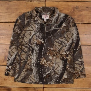 Vintage Wrangler Outdoor Jacke L 90er RealTree Fleece Camouflage braun - Bild 1 von 7