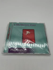 NEW SEALED Joytech USA Playstation 1 Compatible 1MB Memory Card RED - Picture 1 of 2