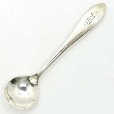 Vintage Sterling Silver .925 R Wallace & Sons Monogram "B" 2-3/8" Salt Spoon - Image 1 of 4