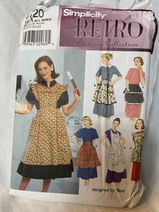 Simplicity Retro Kostüm Sammlung Schnittmuster 8720 Misses’ Schürzen ungeschnitten - Bild 1 von 3