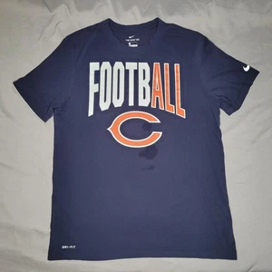 Chicago Bears Shirt Mens Large Blue NFL Football Tee Dri-FIT Short Sleeve Nike T - Picture 1 of 16