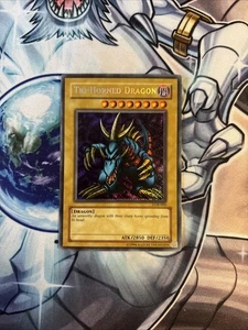 (13) Yu-Gi-Oh! Reverse Foil Misprint Tri-Horned Dragon LOB-000 Unlimited VLP - Picture 1 of 20