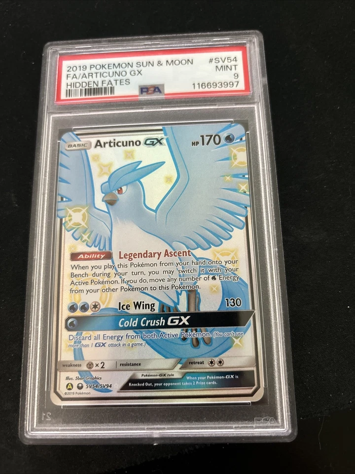Articuno GX SV54/SV94 Hidden Fates: Shiny Vault PSA 9  - Image 1 of 2