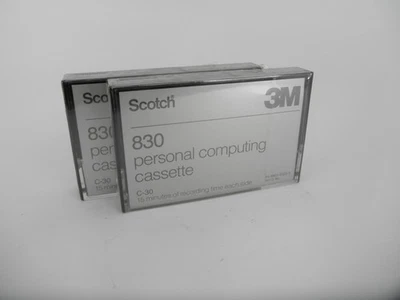 Lot Of 2 Scotch 3M 830 Personal Computing Cassette C-30 - Brand New Sealed  - Image 1 of 4