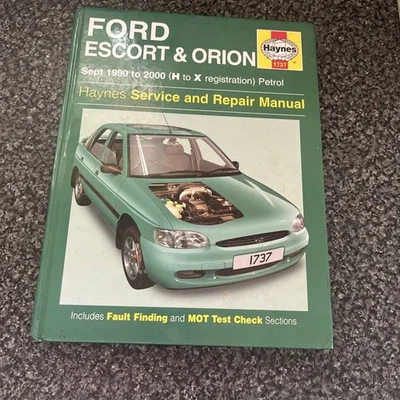 Ford Escort & Orion 1990-2000 Haynes Workshop Repair Manual  - Image 1 of 3