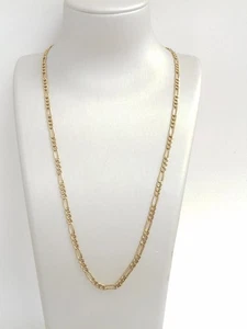 Vintage 9ct Yellow Gold 3+1 Figaro Necklace 46cm Length 3.78g Hallmarked - Picture 1 of 7