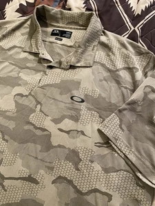 Oakley Hydrolix Polo Shirt Camouflage Camo Golf Regular Fit Men’s Size 2XL - Picture 1 of 9