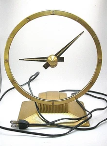 OROLOGIO JEFFERSON "GOLDEN HOUR" MCM ELETTRICO MISTERIOSO ALTO 7 1/2" FUNZIONANTE - Foto 1 di 6