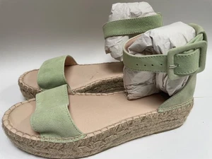 Alpargatas de gamuza John Lewis Reino Unido 6 plataforma cuerda verde pistacho KRISTEY EU 39 - Imagen 1 de 13