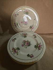 4 Hannover "ANNIVERSARY" ROSA ROSEN DESSERTTELLER 8" Rand zu Rand - Bild 1 von 4