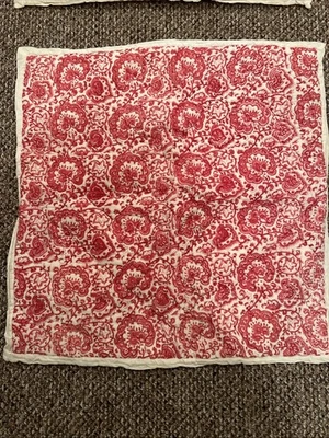 2- Fundas de almohada Euro granero cerámica fundas algodón rojo y blanco 26 X 26 Foto 1 de 4