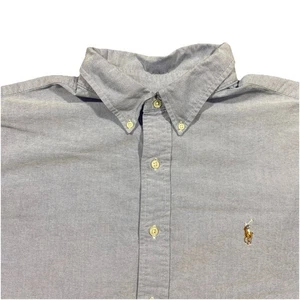Polo Ralph Lauren Button Down Hemd XXL Classic Fit Blau Oxford - Bild 1 von 10