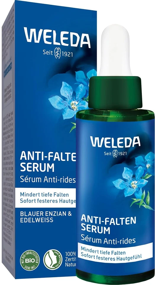 2 x Weleda Bio anti Falten Serum blauer Enzian&Edelweiss je 30ml