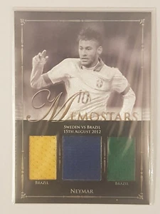 Futera Unique 2014 Memostars TRIPLE Neymar Brazil limited 5/11 Jersey no Prizm - Zdjęcie 1 z 1