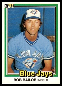 1981 Donruss Bob Bailor Toronto Blue Jays #389 - Picture 1 of 2