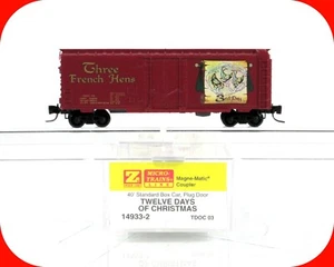 Z Scale ***THREE FRENCH HENS*** 12 Days Christmas Box Car - MICRO TRAINS 14933-2 - Picture 1 of 5