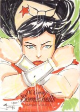 2018 Cryptozoic DC Bombshells Series 2 Sketch Card Racimo Wonder Woman