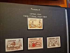TANZANIA 1988 SG 545-548 TRADITIONAL PASTIMES MNH
