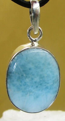 Larimar   Anhänger  in  925 Silber  gefasst    A-Qualität            Nr.6 - Bild 1 von 2