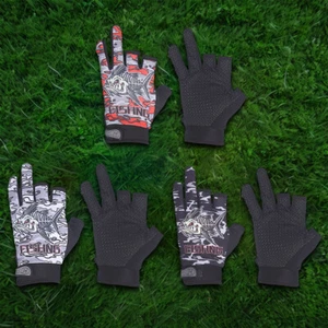 3 Fingers Cut Gloves Anti-Slip Outdoor Sunblock Gloves Fingerless Gloves for Men - Picture 1 of 21