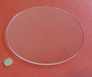 1/4 Zoll (0,220 Zoll) dick x 10,0 Zoll Durchmesser Acryl Kreisscheibe klar - Bild 1 von 7