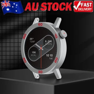 Metal Bezel Replacement Ring Tempered Glass Film for CMF Watch Pro 2(Silver Red) - Photo 1 sur 9