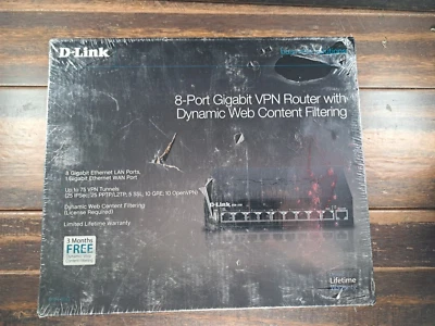 D-Link DSR-250 8-Port Gigabit VPN Router - Image 1 of 2
