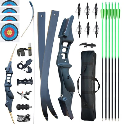 30-50lb 52'' Hunting Recurve Bow Takedown Bow Kit Adult Archery Set Right Hand - Image 1 of 4