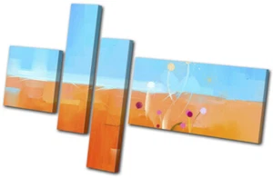 Dipinto Olio Campo Cielo Primavera Floreale MULTI TELA WALL ART Quadro Stampa - Foto 1 di 1