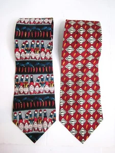Tabasco Sauce Neck Ties Tabasco Brand 100% Silk Made in USA Lot of 2 - Picture 1 of 9