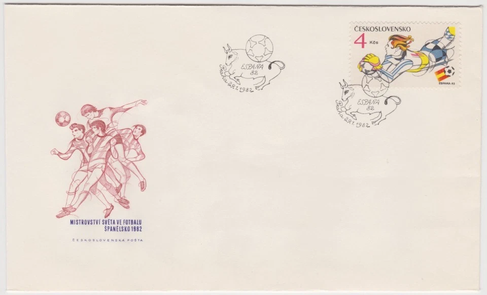 Czechoslovakia FDC 1982, FIFA World Cup 1982 - Spain, Saving Goal - Image 1 of 1