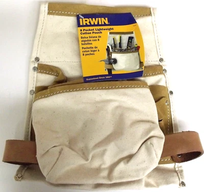 Irwin 4031038 8 Pocket Lightweight Cotton Pouch - Image 1 of 4