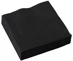 Black Beverage Paper Napkins Tableware All Occasion 33cm x 33cm- 25 Pcs - Picture 1 of 1