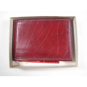 Vintage Carter Red Leather Wallet Volare Calf Original Box Sample Credit Cards - Picture 1 of 14