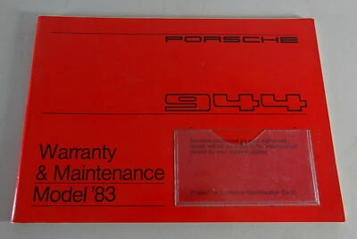 Scheckheft / Warranty & Maintenance Porsche 944 Modelljahr 1983 von 1/1982 - Bild 1 von 3