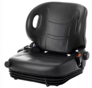 SY35869 NEU Toyota Gabelstaplersitz | Schwarz Vinyl Vollgefedert mit Sicherheitsgurt - Bild 1 von 1