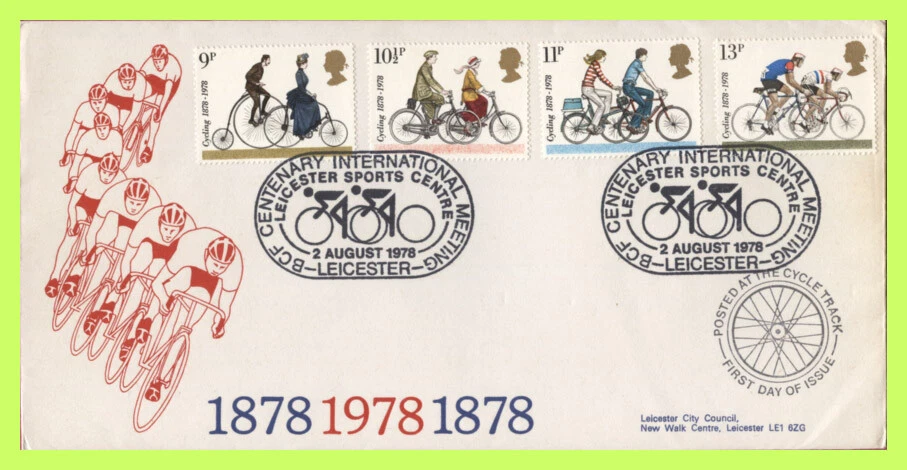 G.B. 1978 Cycling set leicester City Council First Day Cover, BCF Leicester - Image 1 of 1